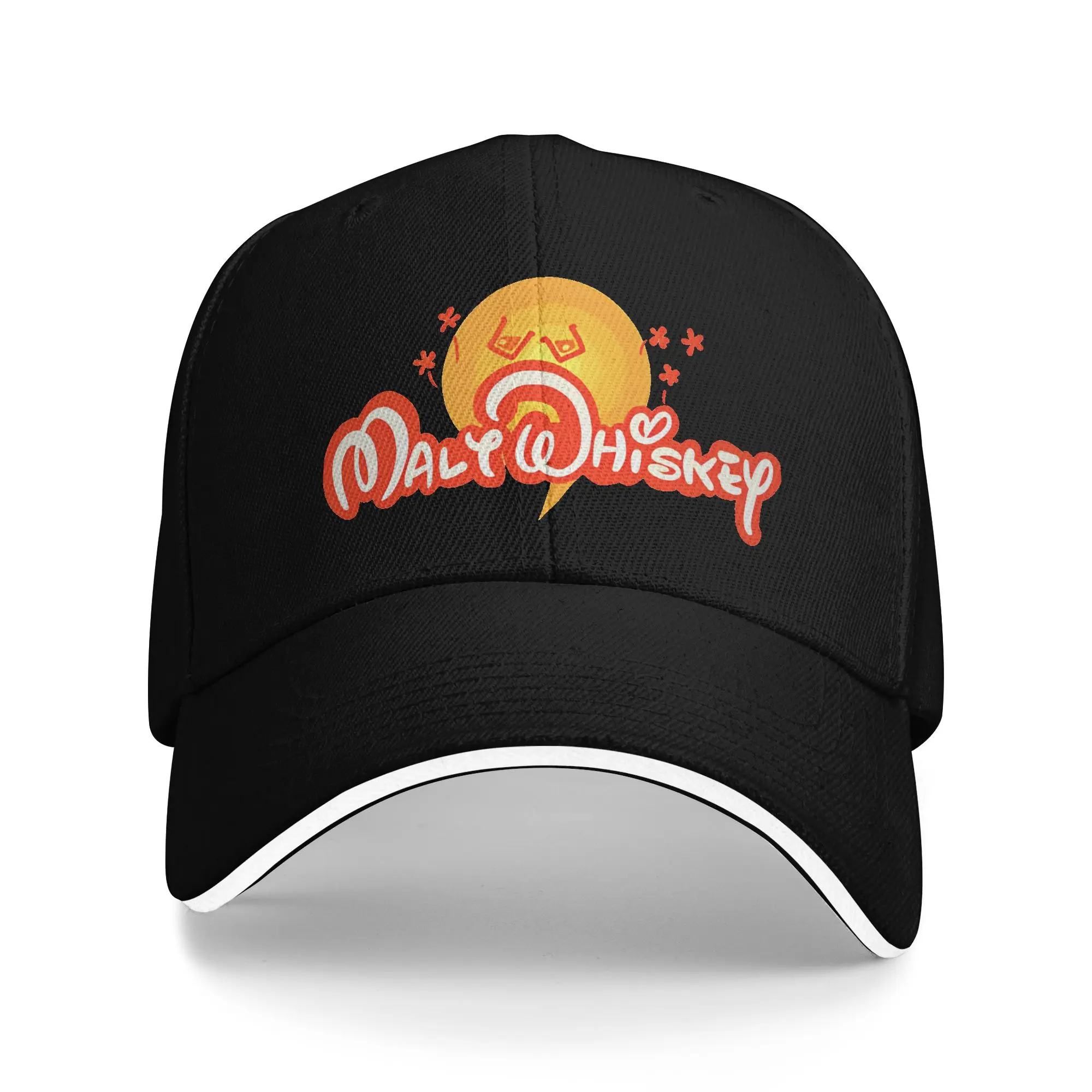 Enjoy The Malt Whiskey Cheers 2 Red Dark Sandwich Hat Baseball Caps  Sandwich Hat Adjustable Snapback Caps  Hat Winter Cap