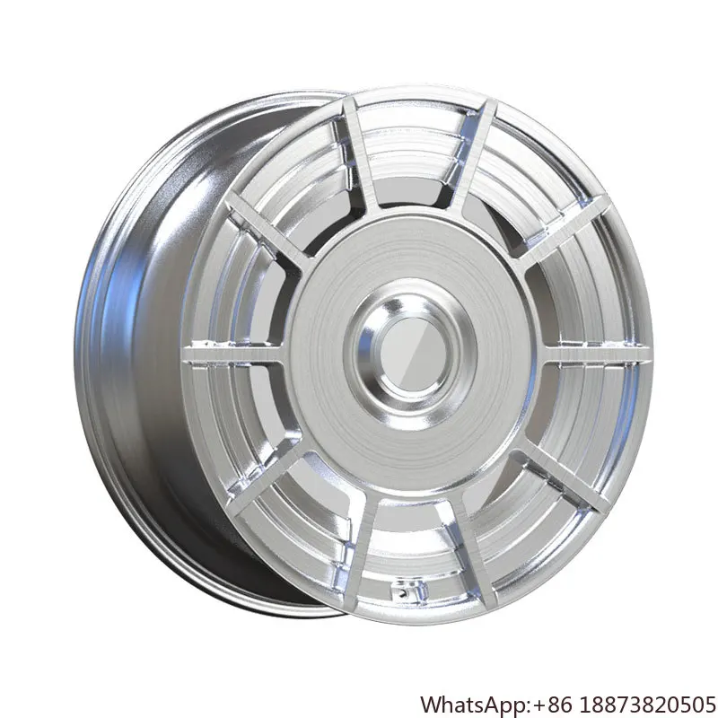 Custom luxury silver aluminum alloy car rims 24x10 5x120 forged monoblock passenger car wheels for Range Rover Tesla