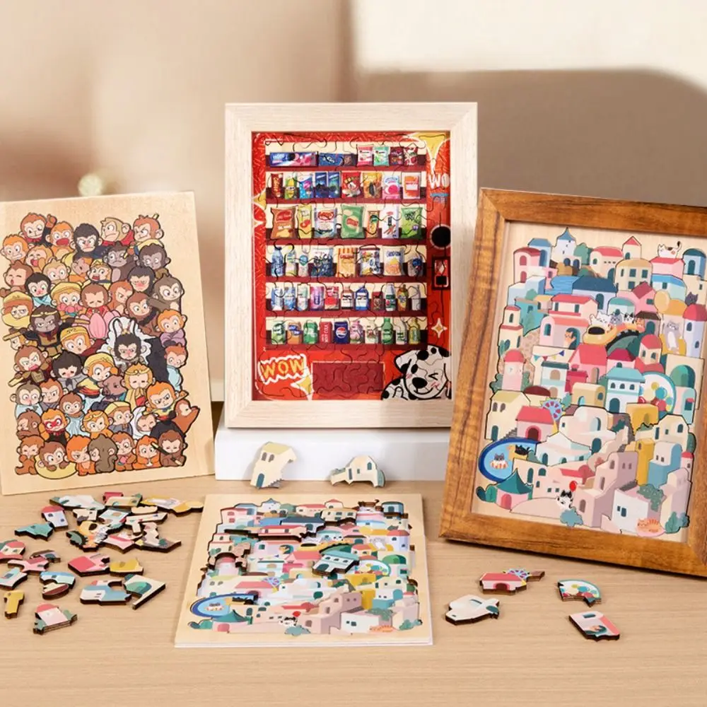 

Деревянные пазлы Wukong неправильной формы, головоломки, сложные закуски, сложенные фигуры, пазлы неправильной формы с героями мультфильмов