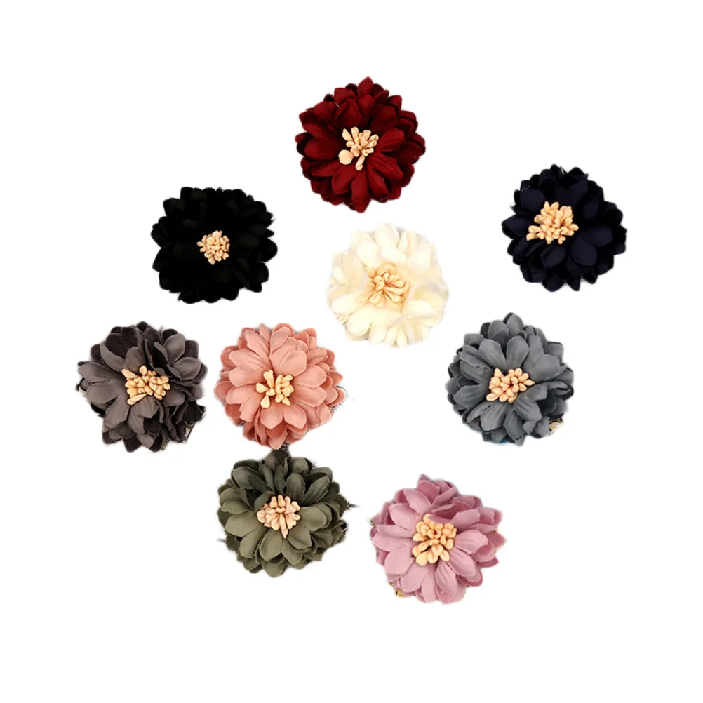 20 قطعة 4 سنتيمتر مقلد أقحوان بقع زهرة زين للملابس قبعة حقيبة الخياطة الديكور Diy بها بنفسك الاكسسوارات الحرفية الزيتون