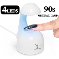 NEW 4LEDs Nail Curing Lamp UV LED Nail Lamp Portable Mini Nail Lamp Fast Drying Nail Curing For Manicure Starters DIY Salon Home