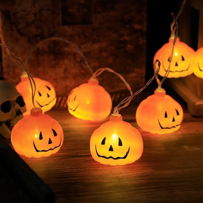 6M 40LED Halloween Pumpkin Decorative String Light Festive Decoraions feet Indoor Outdoor Holiday Warm Lights Modes Steady 688