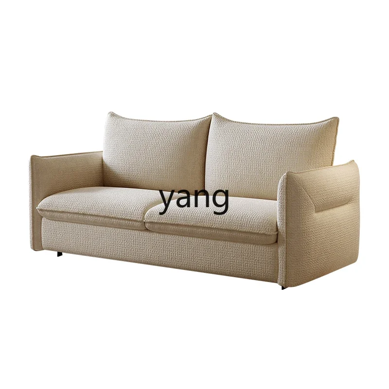 

LMM high-end cream style leather sofa bed folding dual-purpose integrated multi-functional sofa bed