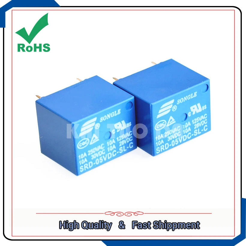 Relay SRD-05VDC-SL-C single pole double throw 5V 5-pin relay