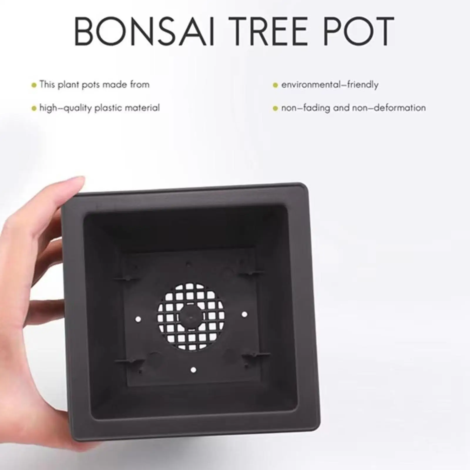 5 Pieces Flower Pots Containers with Drainage Holes Multifunctional Simple Flowerpots for Balcony Patio Office Yard Courtyard