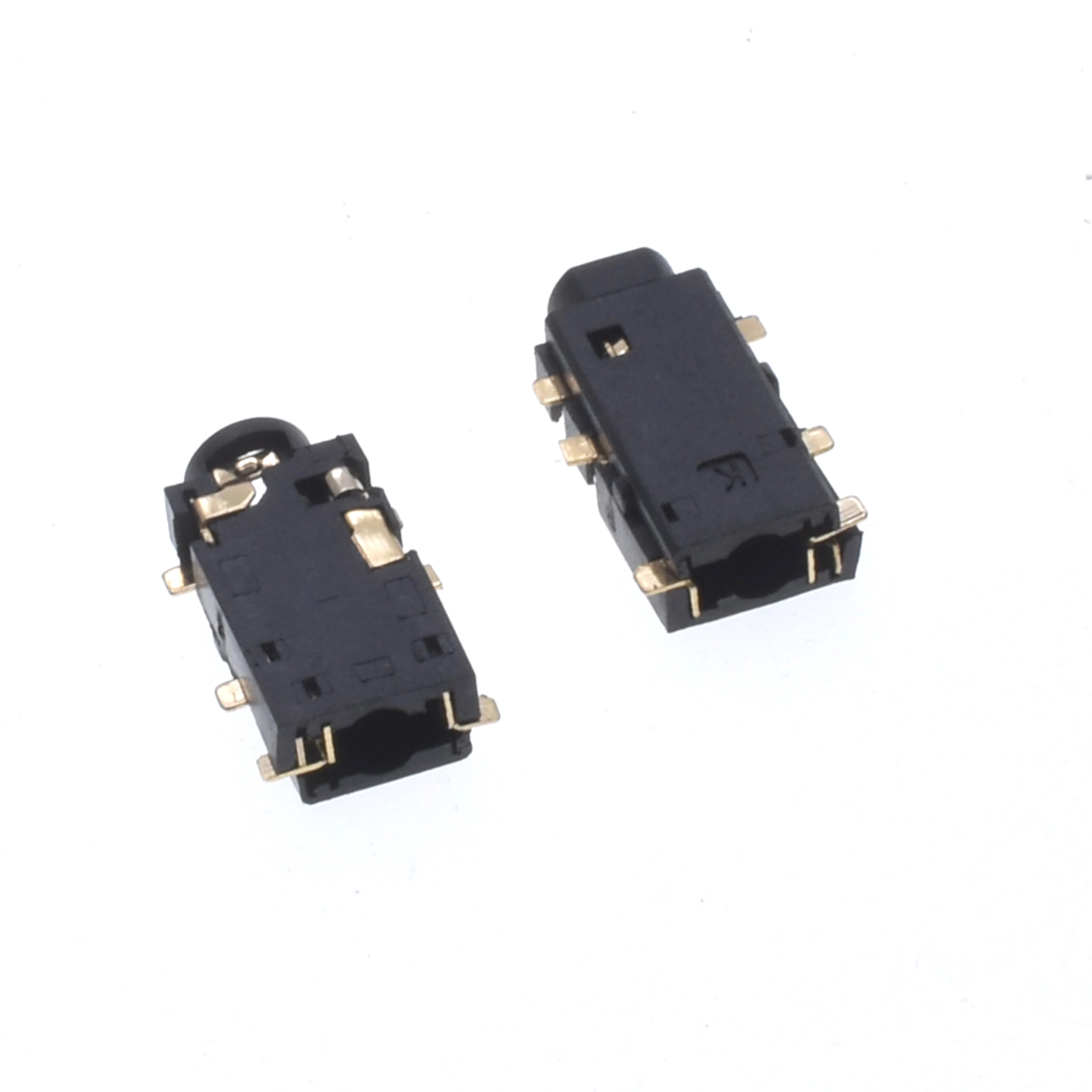 10Pcs PJ-242 Mini black sink headphone socket 2.5mm aperture connector 6-pin patch mono audio accessory PJ258 female socket