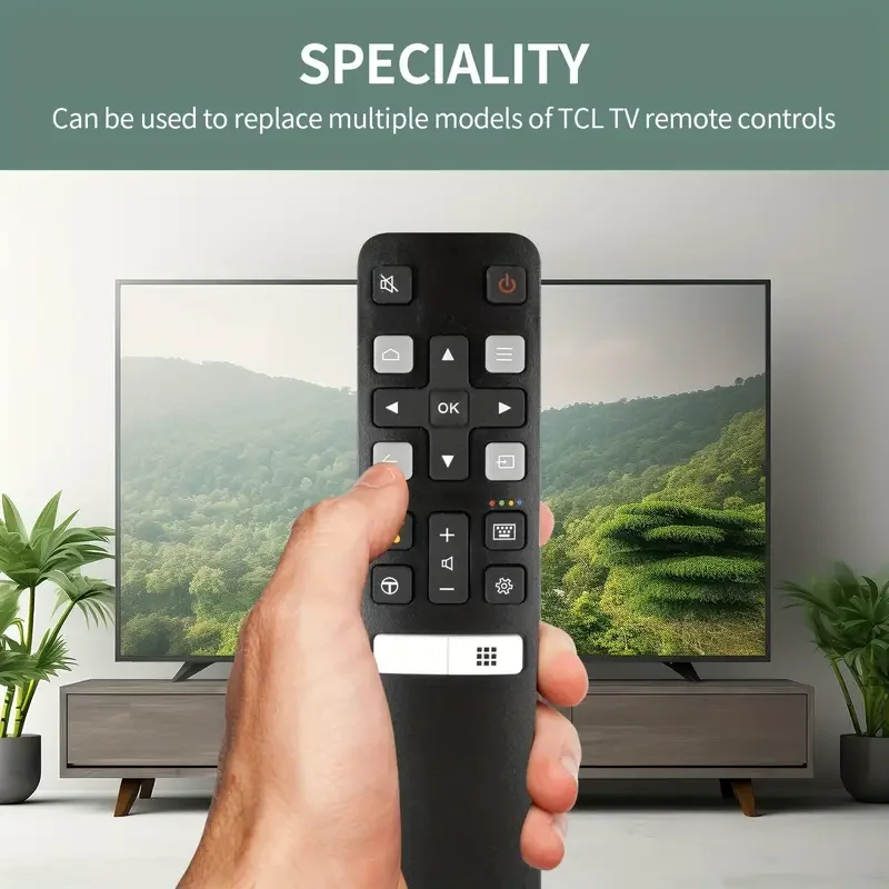 Controle remoto de substituição RC802V FMR1 para TCL Smart TV, controle remoto infravermelho, adequado para muitos modelos de Smart TV (RC802V FMR1 I