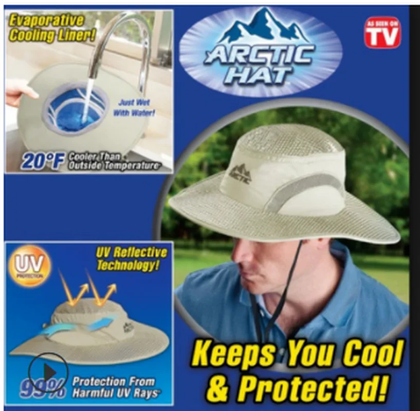 Hot Arctic Cap Cooling Ice Cap Zonnebrandcrème Hydro Cooling Emmer Hoed Arctic Hoed Met Uv-bescherming Houdt Je Koel Beschermd