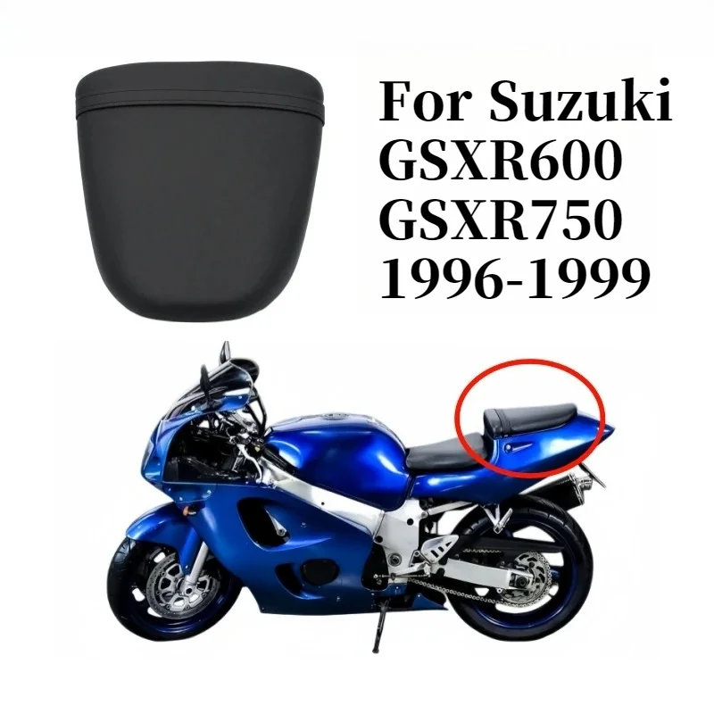 Motorcycle cushion rear seat bag rear passenger leather seat for Suzuki GSXR 600 750 GSXR600 GSXR750 1996 1997 1998 1999