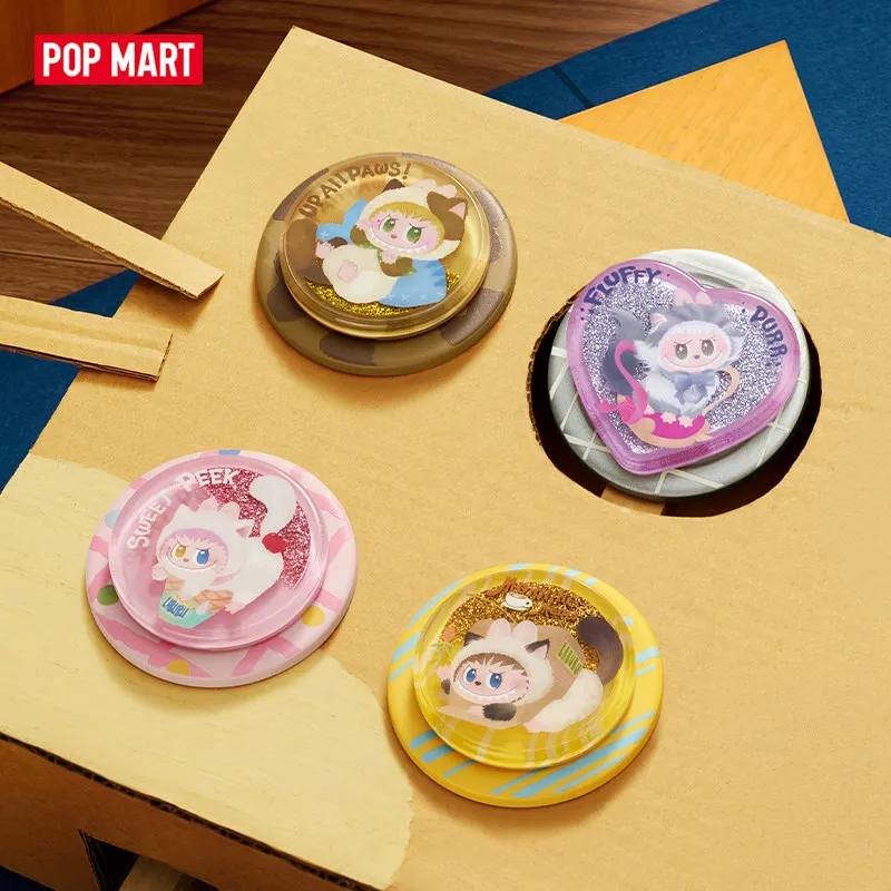 POP MART LABUBU THE MONSTERS CAT MODE ON Series Magnetic Phone Holder Mystery Box Genuine Blind Box Guess Toys Bag Ornament - view 5
