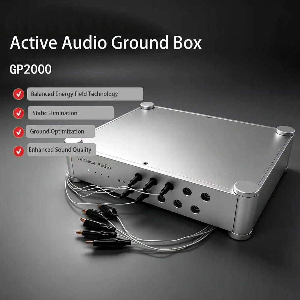 Aktiver Audio-Erdungsadapter HIFI-Rauschunterdrücker für Verstärker DAC CMC Upgrade Stromreiniger Statische Entladung Verbesserte Klangqualität