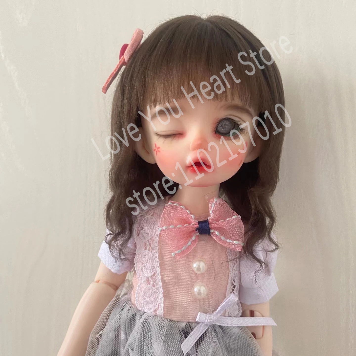 

Парик для куклы, волосы для кукол OB11 1/8 1/6 1/4, волосы для шарнирной куклы, волосы коричневого и черного цвета, парик для кукол разных цветов на выбор