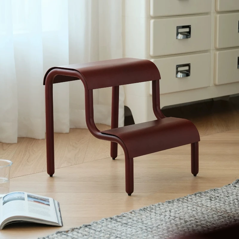 2 Layers Step Stools Multifunctional Side Table for Living Room Creative Shoe Changing Bench for Entryway 2 in 1 Climbing Ladder