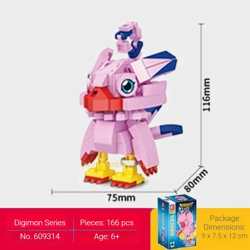 SEMBO BLOCK Digimon Adventure Anime Volledige set Blok Greymon Garudamon Assemblagemodel Decoratie Puzzel Kinderspeelgoed Cadeau