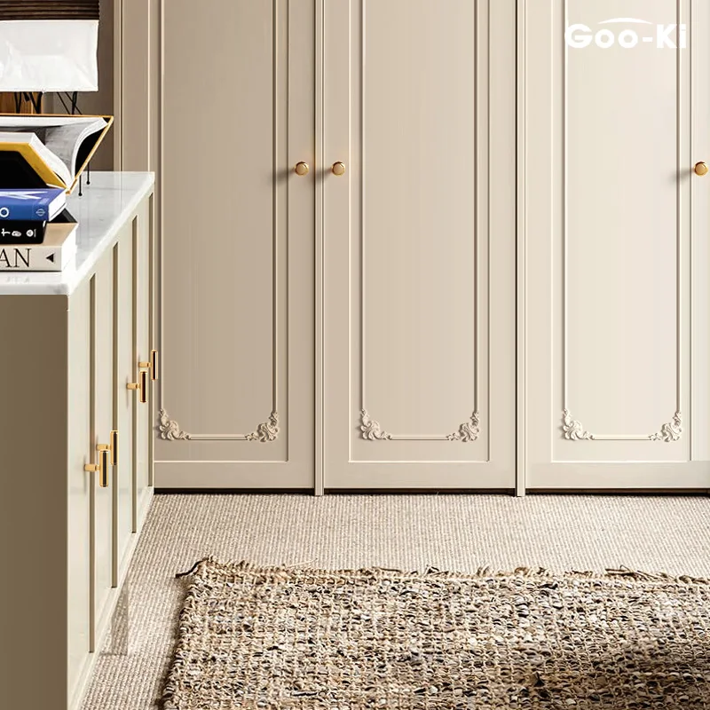 Goo-Ki  ModernTitanium Silver Pull Cabinet Knobs Gold Kitchen Door Handles Drawer Cupboard Door Handle for Furniture Hardware
