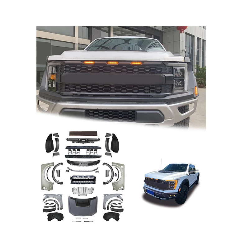 Full Modification Part Bumper Hood Fender For F150 Raptor Body Kit 2021 Upgrade To 2021 Raptor R For F-150 For 2021 Raptor R