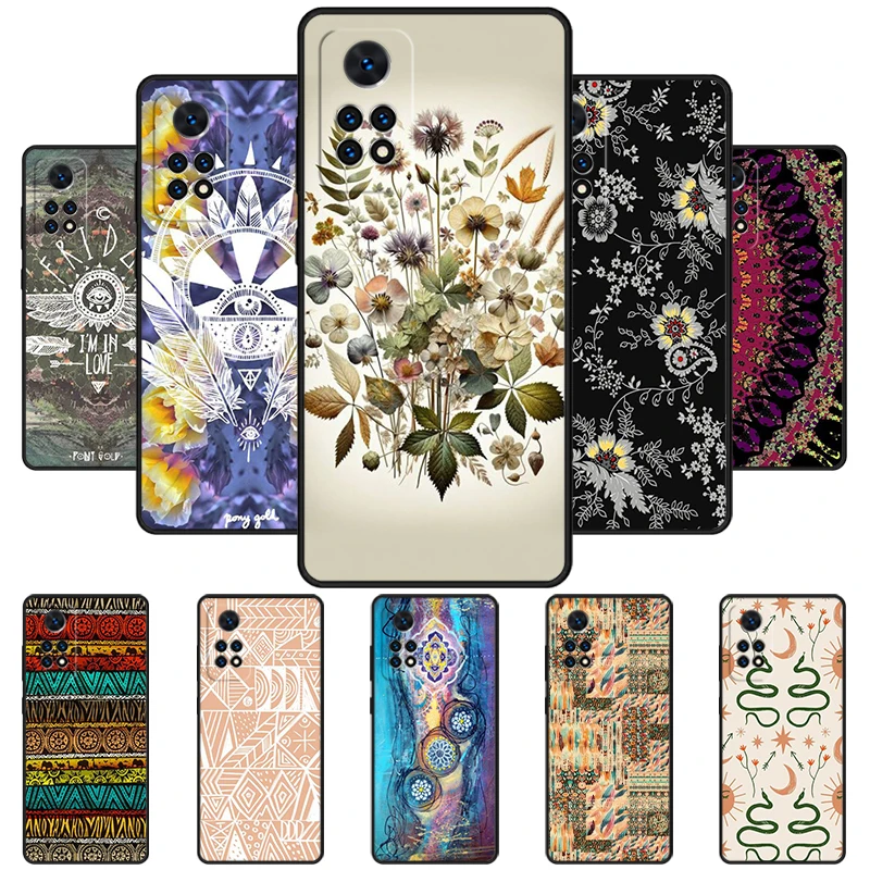 Celestial Bohemian Phone Case For Redmi Note 11 EPro 11S 10 10T 9S Promax 8 Pro Xiaomi Mi 10 11 12X 12S Ultra Cover