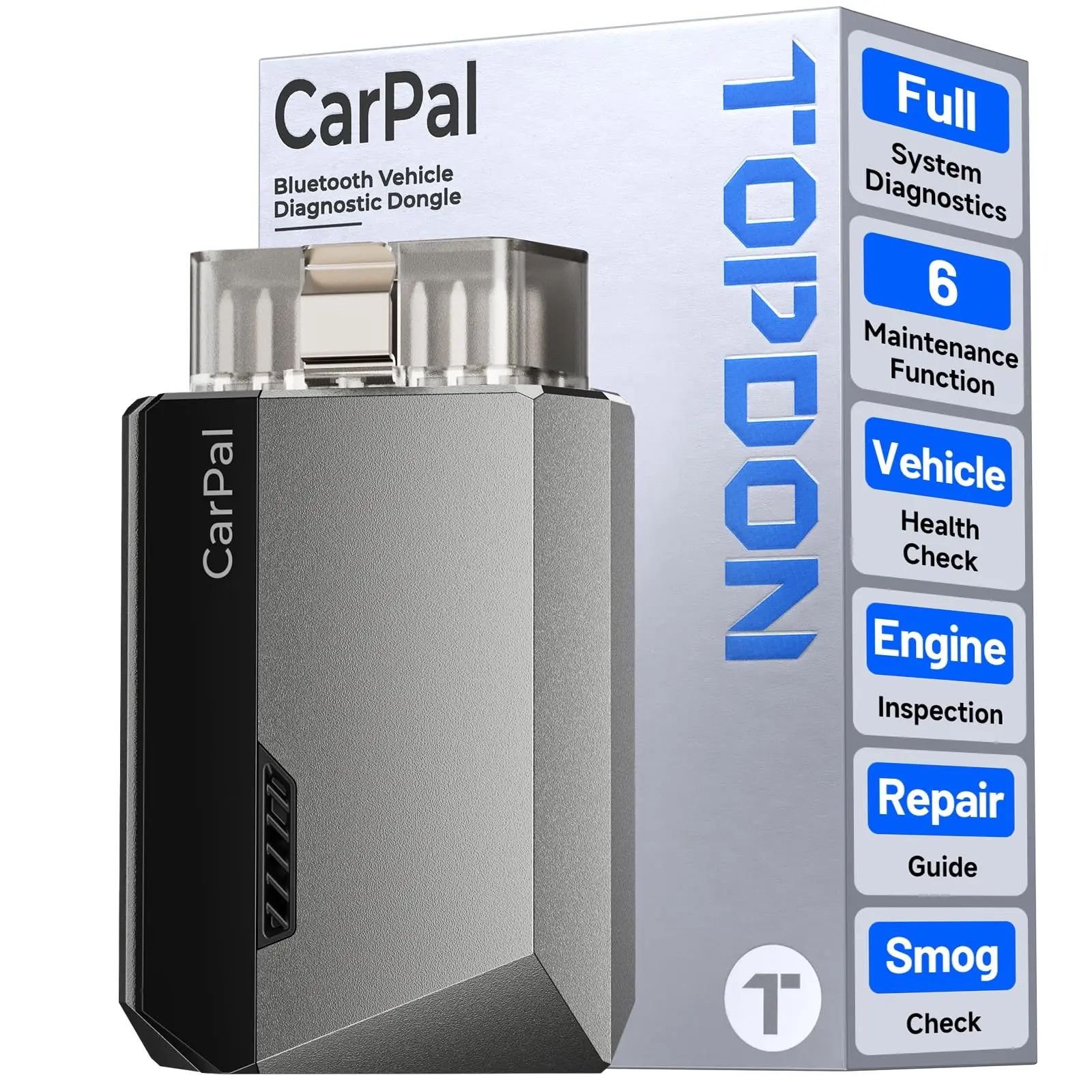 TOPDON Carpal Bluetooth OBD2 Scanner: AI-Assisted All System Diagnostic, 6+ Resets, iOS & Android, 2026 New, Wireless