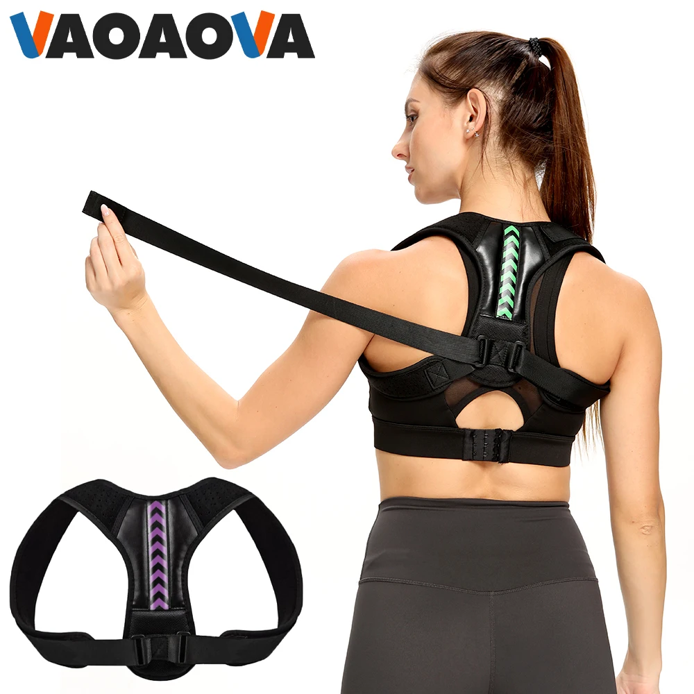 Posture Corrector Back Brace Adjustable Straightener Mid Upper Spine Support Neck Shoulder Clavicle Back Pain Relief-Breathable