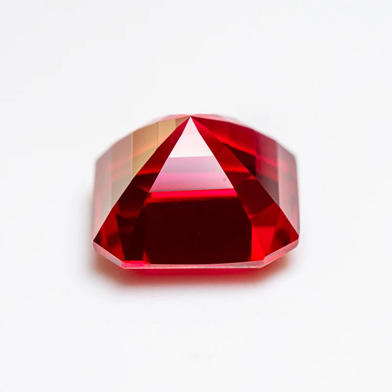 Lab Grown Ruby Asscher Square Shape Pigeon Blood Red VVS1 Selectable AGL Certificate GemstoMaterials Charms For Jewelry