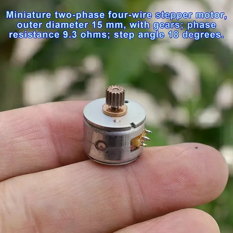 Metal Gear Mini Stepping Motor DC 5V 15mm Diameter 2-Phase 4-Wire 1/3Pcs for Scientific Experiment DIY Use