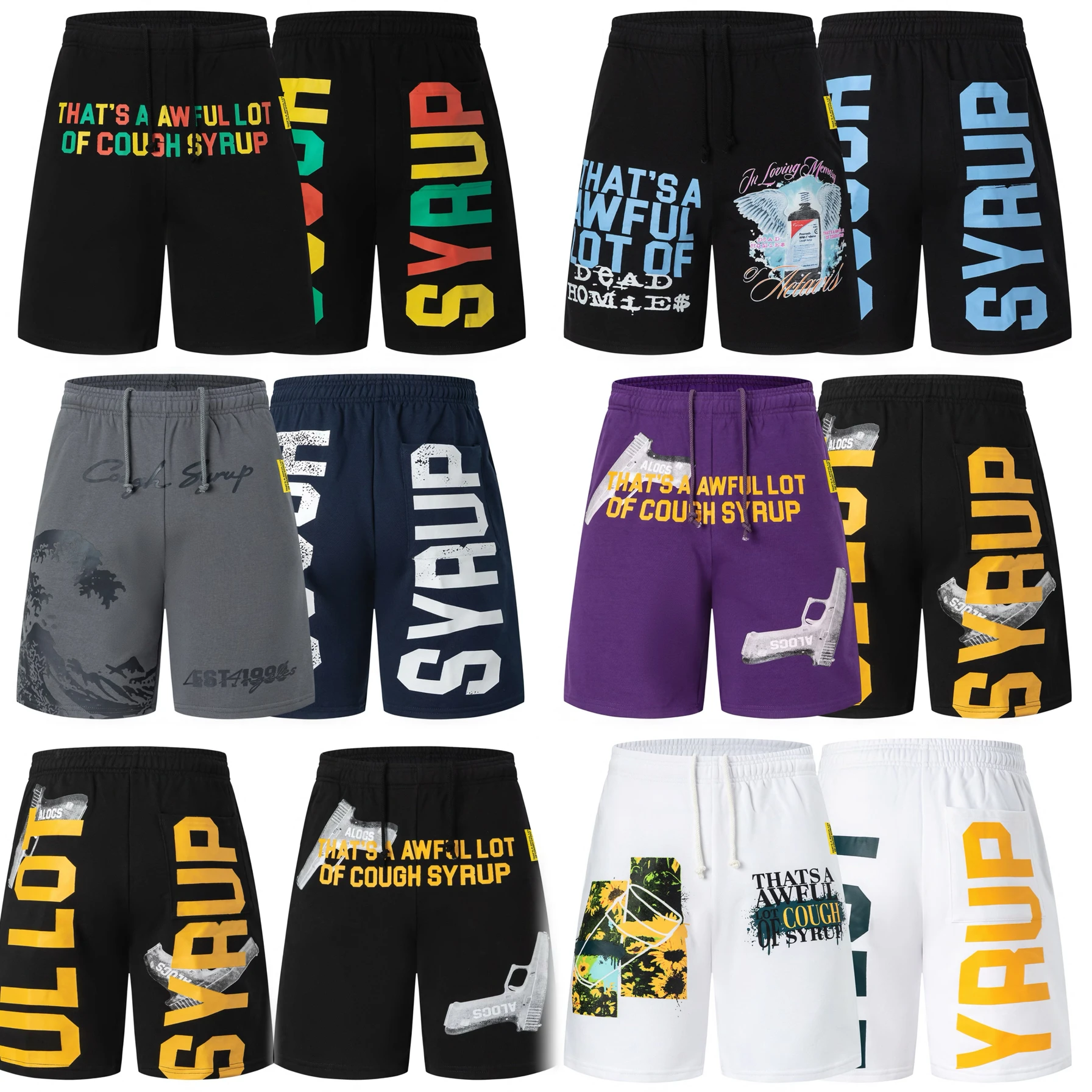 

Trendy Loose Printed Five-Quarter Shorts Comfortable Cotton Youth Fashion Streetwear Running Performance Casual Shorts