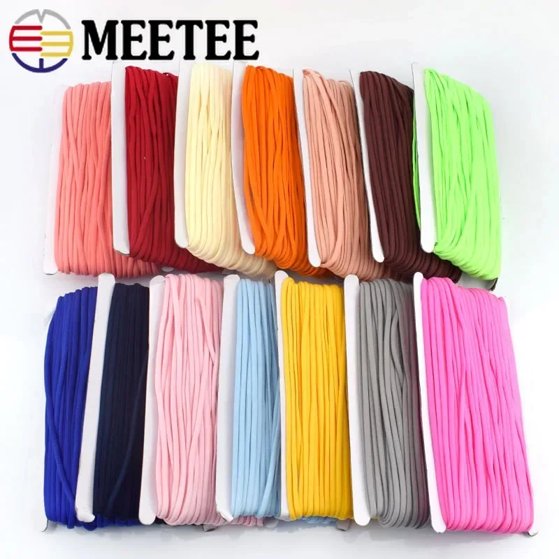 10/20M 3mm/5mm Nylon Elastic Band For Sewing Underwear Rubber Lace Ribbon Shoulder Strap Webbing Rope DIY Accessories