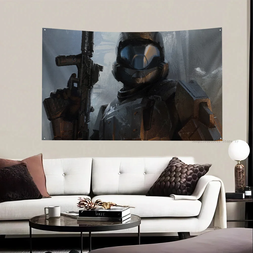 1 Stück ODST-Flagge, Flaggen und Banner, vier Löcher, Polyester, Outdoor-Dekoration, Raumästhetik