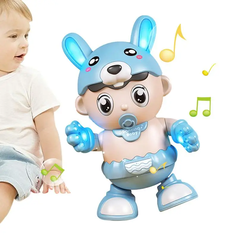 Electric Dancing Robot Toy com luzes LED, brinquedos educativos interativos, Dance Music, presente para meninos e meninas, idades 1-7