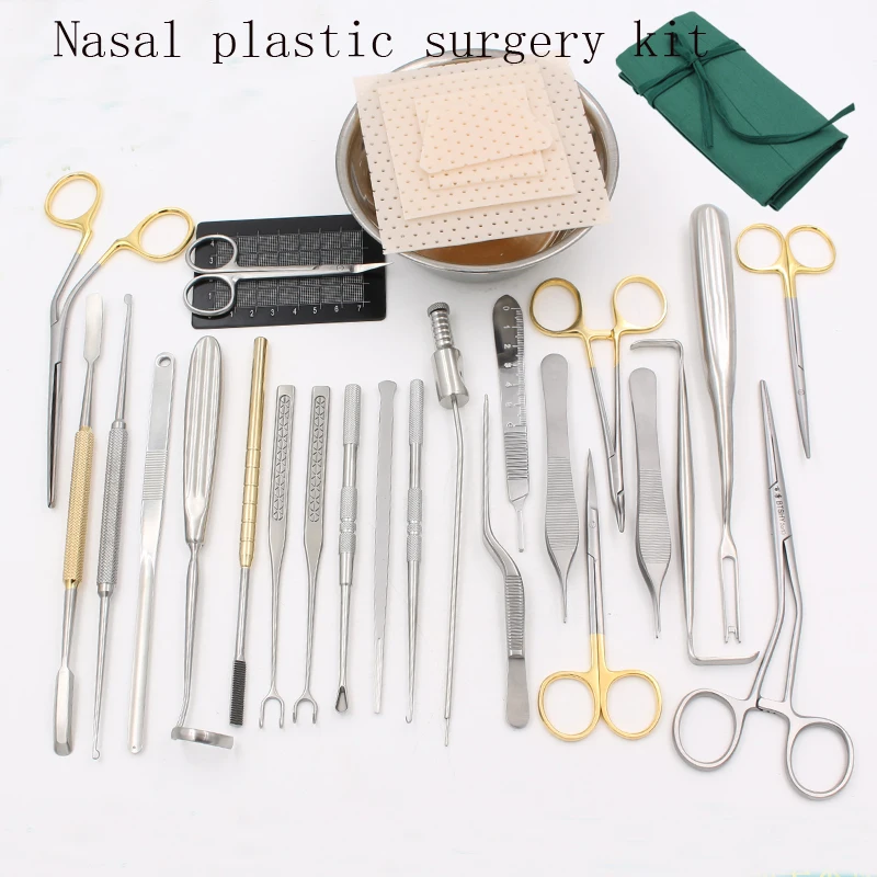 Nasal plastic instrument set Cosmetic plastic stainless steel stripper prosthesis placement forceps nasal tool