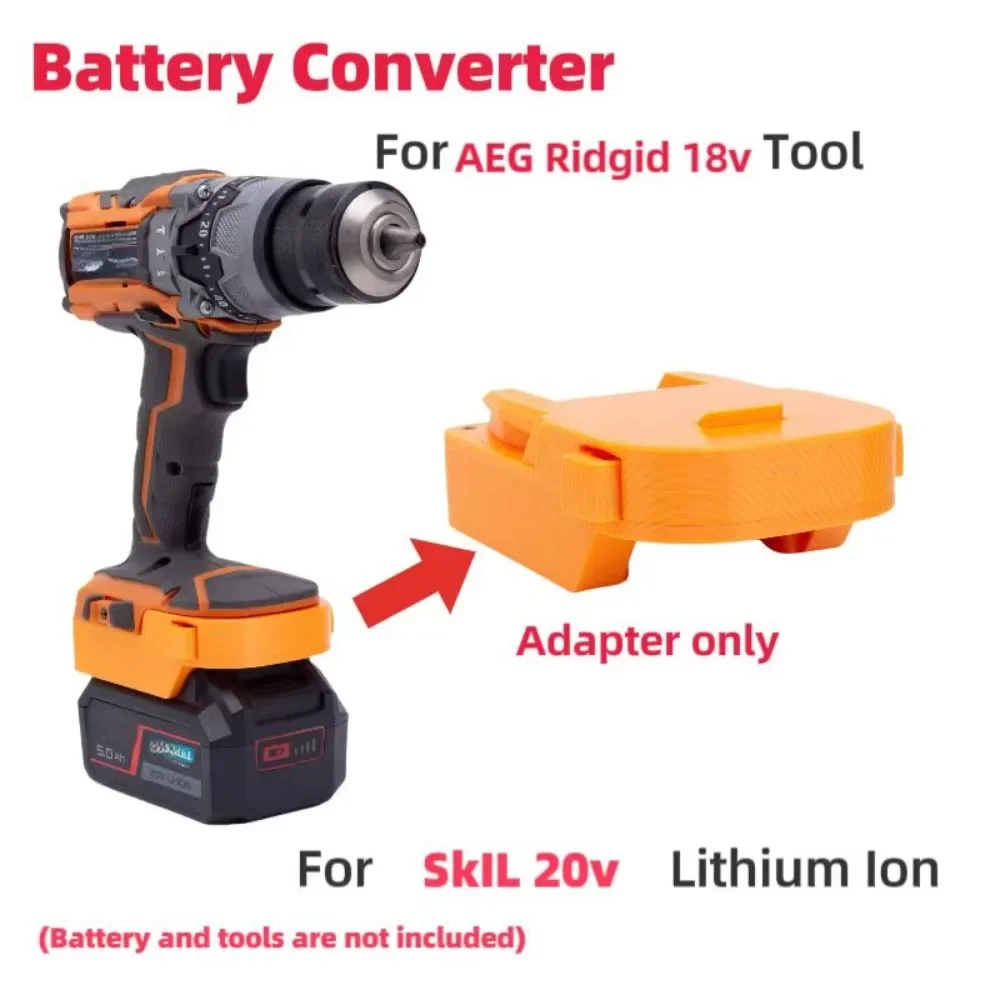 

Batteries Adapter Converter For SKIL 20V Lithium Ion To For Ridgidr / AEG 18V Power Tool Converter(（Adapters Only）