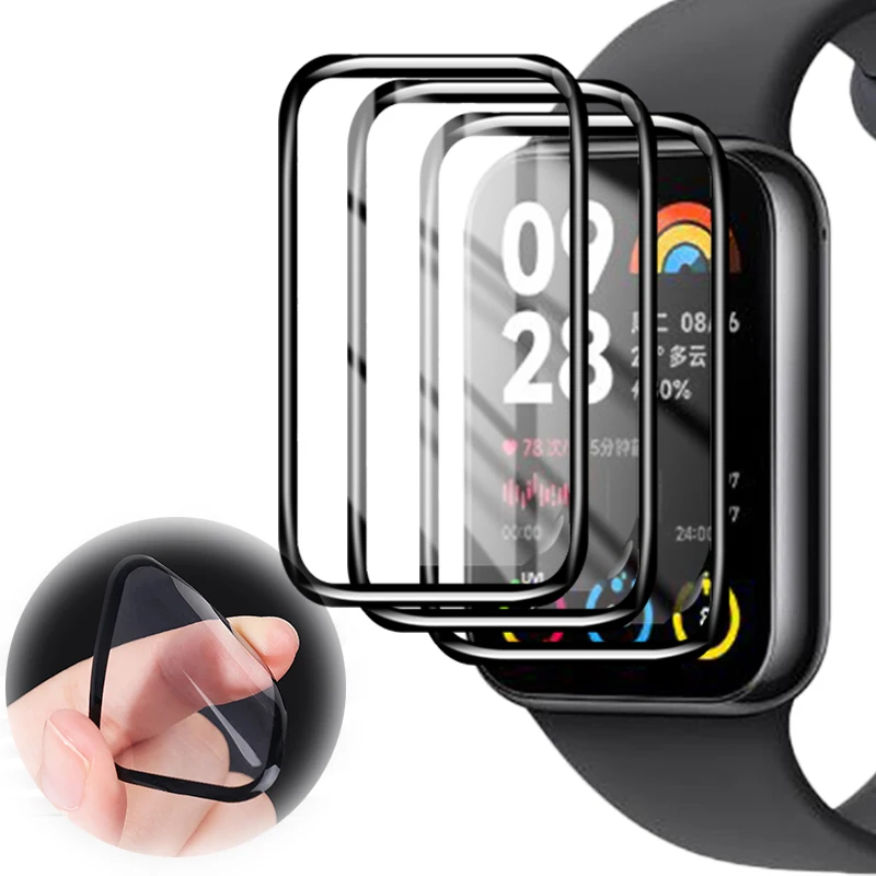 1-3Pcs 3D Curved Screen Protector For Xiaomi Mi Band 7 8 Pro Smartwatch HD Clear Protective Film not Glass For Mi Band 8Pro 7Pro