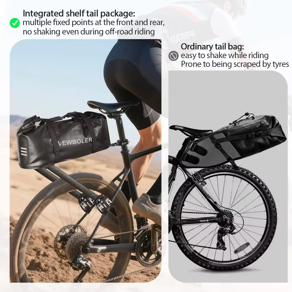 NEWBOLER Aluminum Alloy Adjustable Bicycle Luggage Carrier Universal Bike Rear Shelf Suitable Bike Bag Bikepacking Accessories