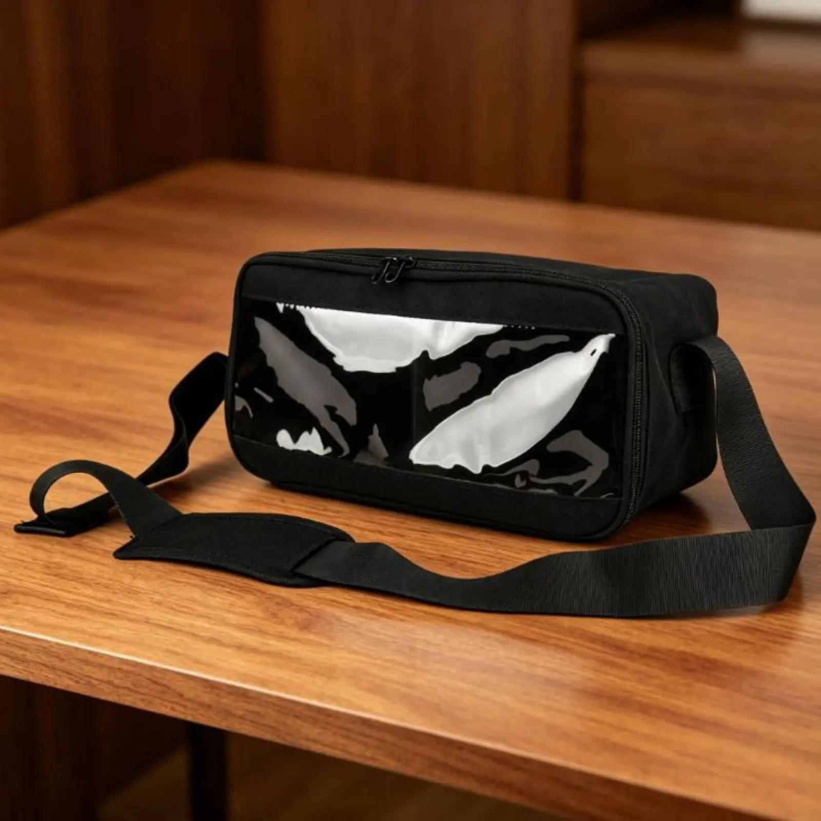 Transparent Window Shoulder Bag Removable Divider Outdoor Game Bag Sports Accessory Wear Resistant Water Resistant for Park view 2