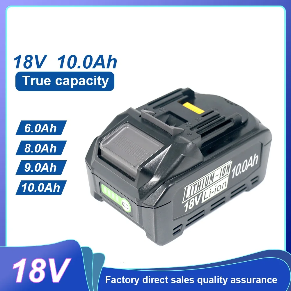 

21700 18V 6Ah-10Ah Li-ion battery for Makita BL1850 bl1830 bl1860 bl1850B compatible 18 volt grinder, replaceable
