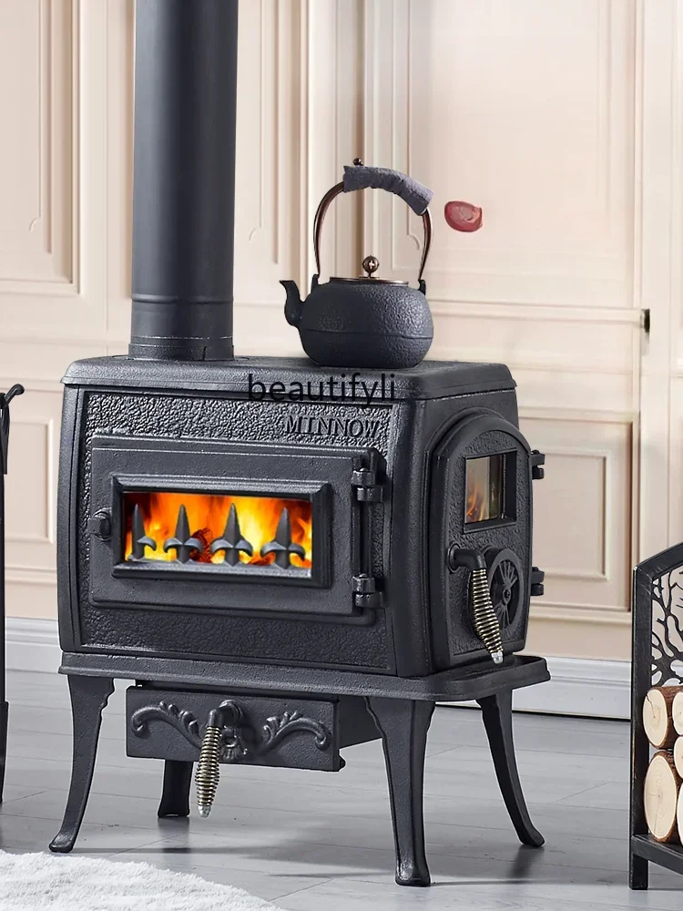 

Fireplace New Cast Iron Burning Wood Stove Heating Stove Household Heating Stove Power 8kW