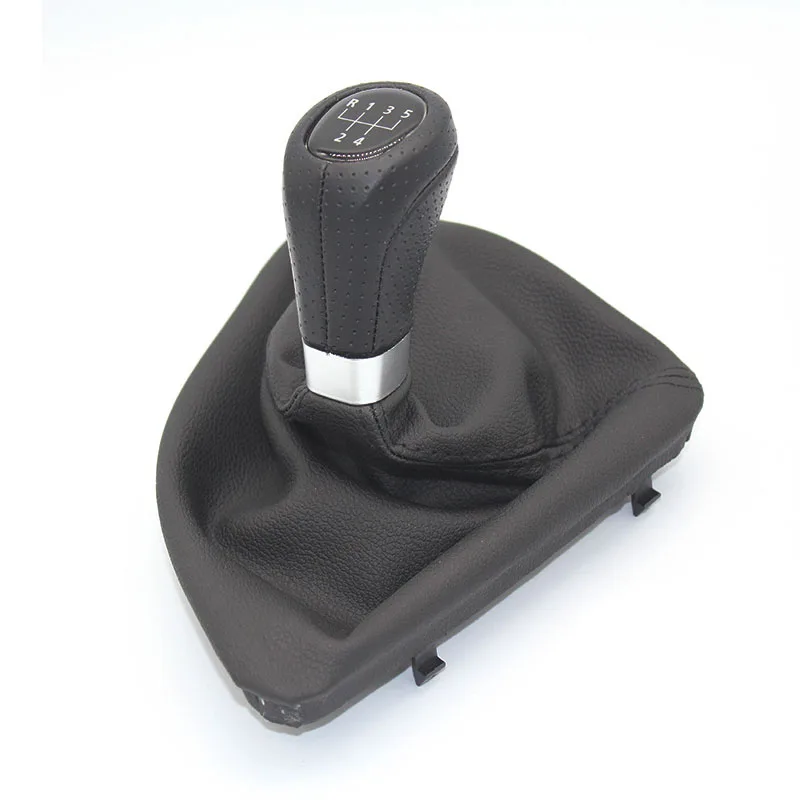 Perilla de palanca de cambios de cuero para coche, cubierta de arranque de polaina para BMW Serie 1, E81, E82, E87, E88, 5/6-2003, 2013 velocidades