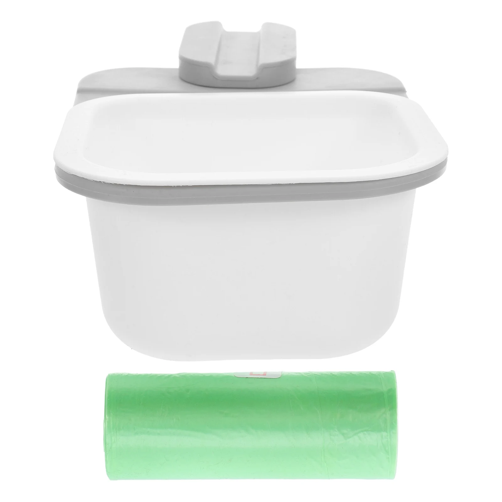 

Rotatable Clip-on Mini Trash Grey Desktop Small Wastebasket for Office Kitchen Bathroom Includes Trash Bags