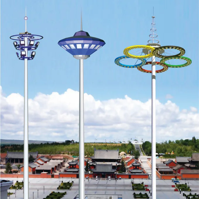 Luz de inundação de luz quadrada de cais com porta de luz de poste alto LED