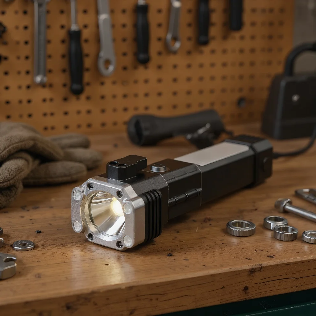 Affordable Peace of Mind. 4-in-1 Emergency Hammer: Cutter, Breaker, Flashlight & Charger.