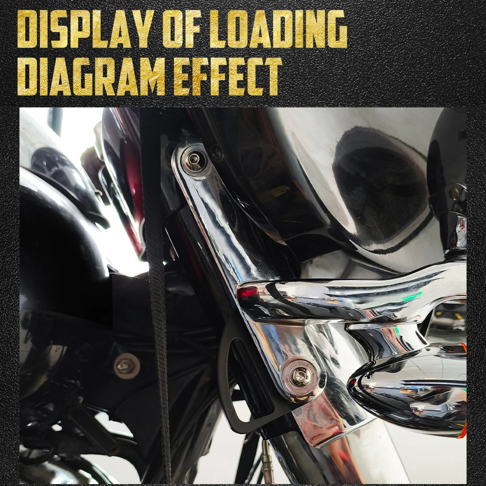 

Motorcycle Front Fork Tie Down Brackets Mount Holder Kit For Harley Touring Road King Electra Street Glide Ultra Limited 93-23