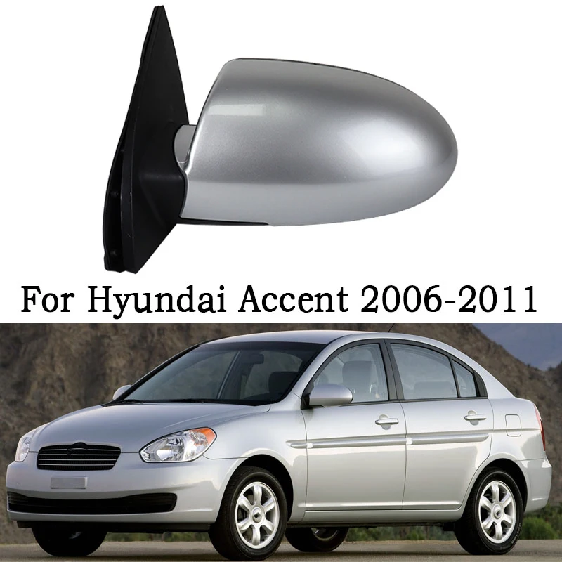 Dla Hyundai Accent 2006 2007 2008 2009 2010 2011 montaż lusterka wstecznego drzwi samochodu zewnętrzne lusterko wsteczne boczne Assy