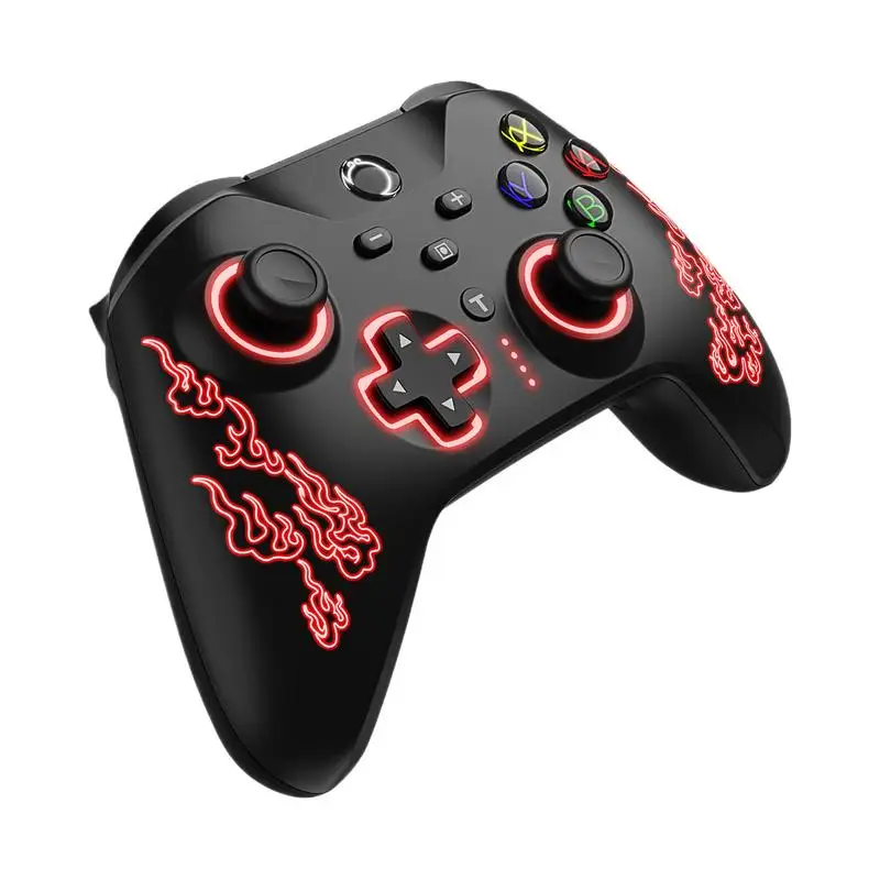 Bezprzewodowy kontroler Gamepad Przenośny kontroler PC z oświetleniem LED RGB Przenośna konsola do gier Joystick Kontroler Gamepad