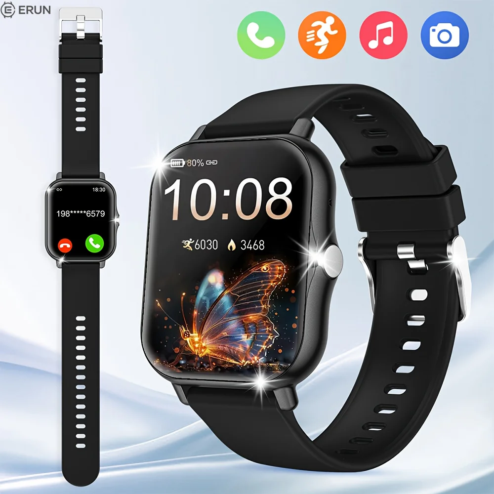 HOT Sports Smart Watch, 1.83-Inch Full Touch Screen Display Information, Answering Calls Smart Watch, 100+ Sports Modes, Fitness Pedometer, Message Reminder, Weather Forecast, Remote Photo, Wireless Music Playback, Replaceable Wallpaper