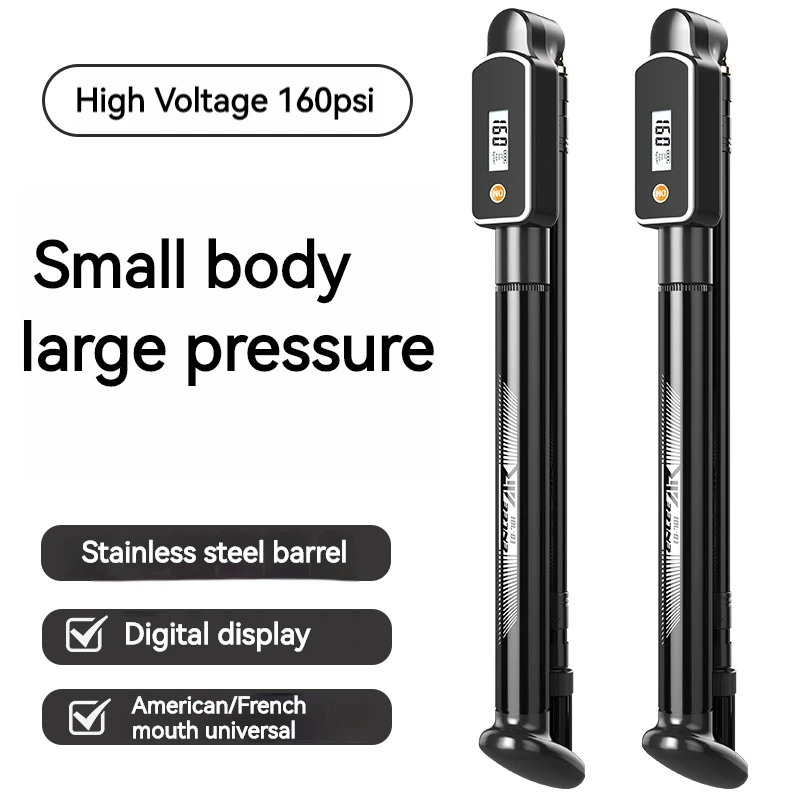 ENLEE Bicycle Pump Portable Hand Inflator High Pressure And Energy Saving Bicycle Tools For Presta And Schrader Valves