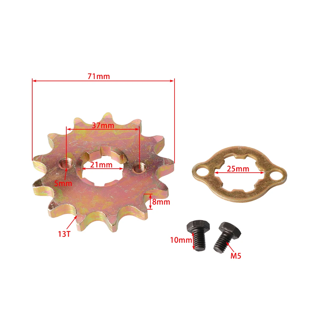 Front Engine 530# 20mm 13T 15T 16T Teeth Chain Sprocket Pinion For Motorcycle Dirt Bike ATV GY6 Go Kart Scooter Parts 530 Chain