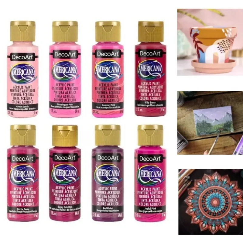 

59ml-Bottle American Red Series DA Flowing Acrylic Pigments Art Handicraft Decorative Painting / Painted Plaster Graffiti Paint