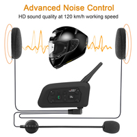 Motorcycle Helmet Intercom Stereo Device Headsets Bluetooth-compatible Motorbike Microphone w/Clip for V4 V6 Walkie-Talkies