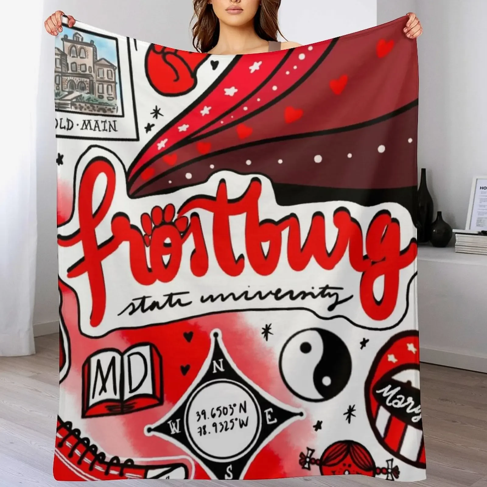 

Frost(y)burg Throw Blanket Designers Blankets For Bed Winter beds Weighted Blankets