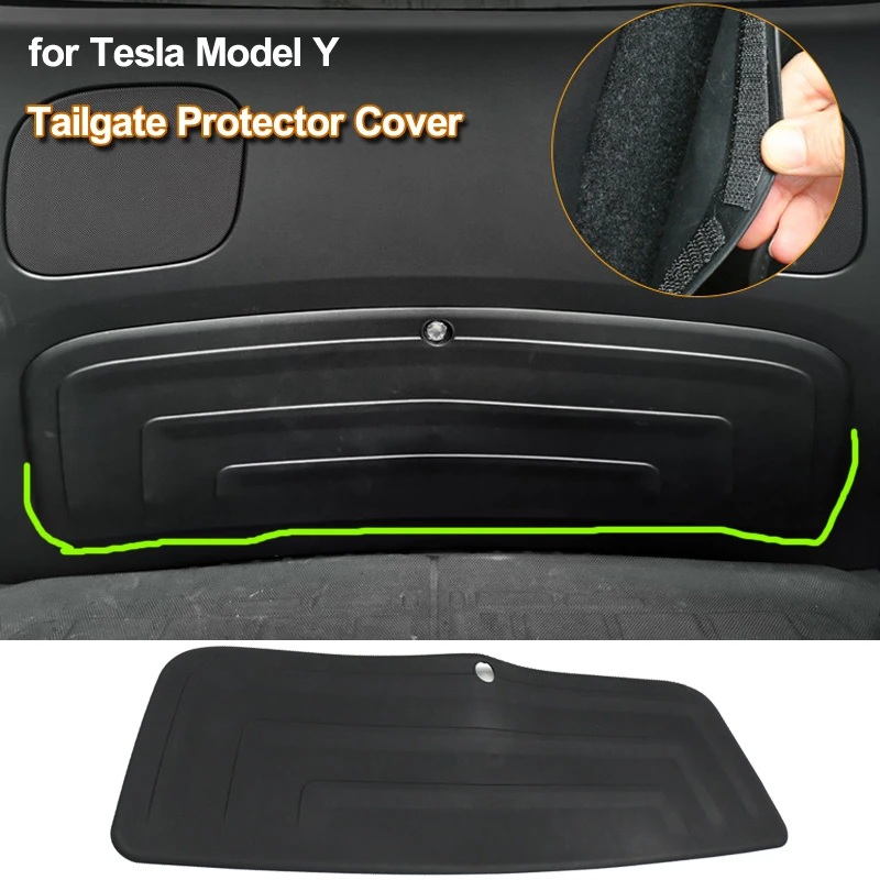 Protectores laterales de maletero para Tesla Model Y 2023, accesorios, cubierta de barra de alféizar de maletero, superficie peluda, carcasa antipatadas